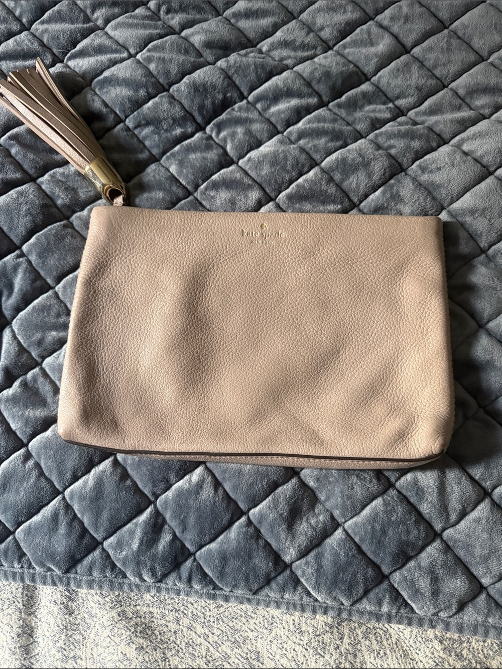 kate spade New York Blush Leather Pouch